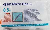 BD MICROFINE+ INS.SPUIT 0,5ML 29G 12,7MM 10 324824