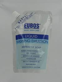 EUBOS ZEEP VLOEIBAAR BLAUW N/PARF REFILL 400ML