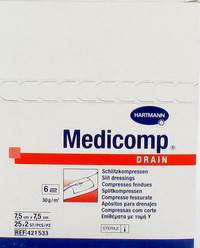 MEDICOMP DRAIN KP STER      7,5X7,5CM 25X2 4215338
