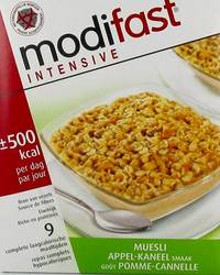 MODIFAST INTENSIVE MUESLI APPEL-KANEEL     ZAKJE 9