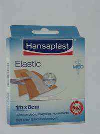 HANSAPLAST MED ELASTIC PANSEMENT      1MX8CM 47752