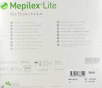 MEPILEX LITE PANS FIN SIL STER 15X15,00CM 5 284300