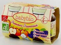 BABYBIO PETIT POT POMME-PRUNEAUX       2X130G