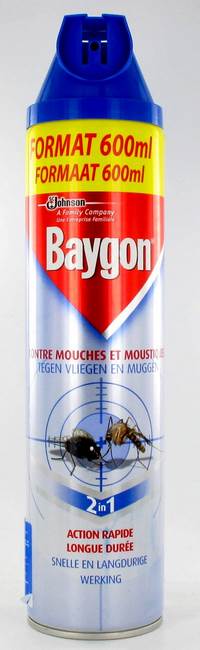 BAYGON BLAUW SPRAY VLIEGENDE INSECTEN 600ML