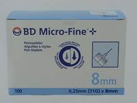 BD MICROFINE+ AIG. STYLO TW 8,0MM 31G   100 320792