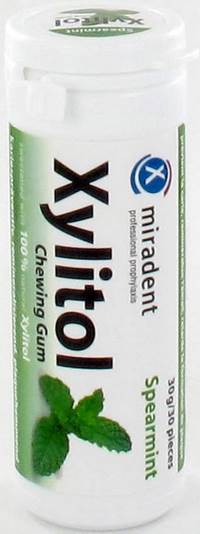 MIRADENT KAUWGOM XYLITOL GROENE MUNT ZS 30