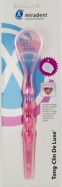 MIRADENT TONGSCHRAPER DELUXE ROZE