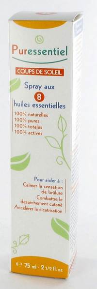 PURESSENTIEL ZONNEBRAND SPRAY 8 ESS OLIE      75ML