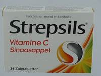 STREPSILS VITAMINE C SINAASAPPEL PAST 36