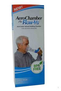 AEROCHAMBER PLUS A/STATIC+FLOW-VU-MASK ADULT