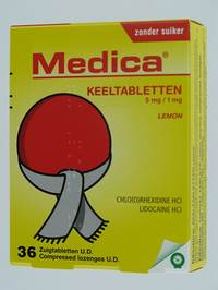 MEDICA KEELTABLETTEN LEMON ZUIGTABL 36