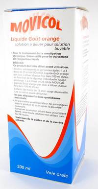 MOVICOL LIQUIDE GOUT ORANGE SOL DIL BUVABLE 500 ML