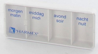 PHARMEX DAY PILL BOX 4 COMP. PHARMEX DAY PILL BOX 4 COMP.