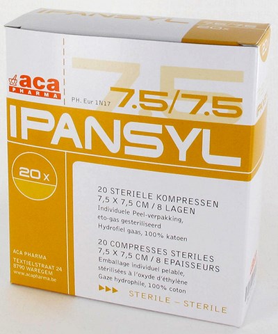IPANSYL 3 CP STER 8PL  7,5X 7,5CM 20