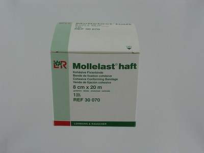 MOLLELAST HAFT BANDE ELAST ADH 8CMX20M 30070 MOLLELAST HAFT BANDE ELAST ADH 8CMX20M 30070