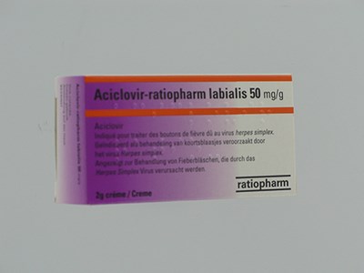 ACICLOVIR TEVA LABIALIS CREME TUBE 2G