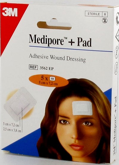 MEDIPORE + PAD 3M                5X 7,2CM  5 3562P