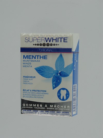 SUPERWHITE KAUWGOM CLASSIC Z/SUIKER 20