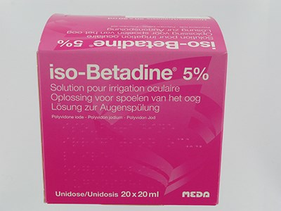 ISO BETADINE SOL OCULAIRE-SPOELEN OOG 20UDX20ML 5%