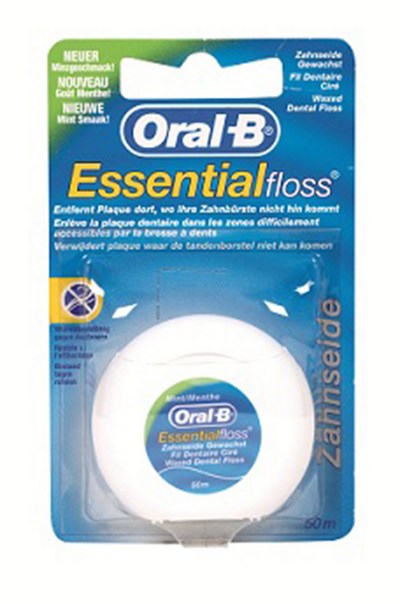 ORAL B FLOSS ESSSENTIAL FLOSS MINT WAXED 50M