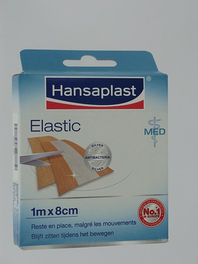 HANSAPLAST MED ELASTIC PLEISTER       1MX8CM 47752