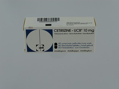 CETIRIZINE UCB COMP PEL. 40 X 10 MG