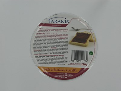 TARANIS CHOCOPASTA HAZELNOOT     230G 4628 REVOGAN