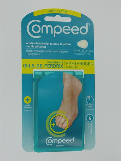 COMPEED OEIL DE PERDRIX + 2EN1 +ACIDE SALICYLIQ. 6 COMPEED OEIL DE PERDRIX + 2EN1 +ACIDE SALICYLIQ. 6