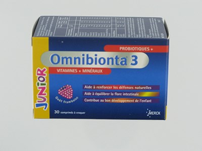 OMNIBIONTA-3 JUNIOR FRAMBOISE COMP A CROQUER 30 OMNIBIONTA-3 JUNIOR FRAMBOISE COMP A CROQUER 30