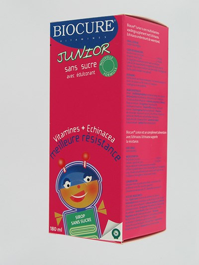 BIOCURE JUNIOR SIROP SANS SUCRE 180ML