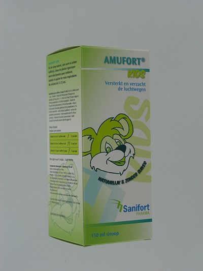 AMUFORT KIDS SIROOP ZONDER SUIKER 150ML