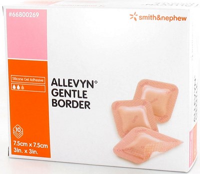 ALLEVYN GENTLE BORDER STER  7,5X 7,5CM 10 66800269