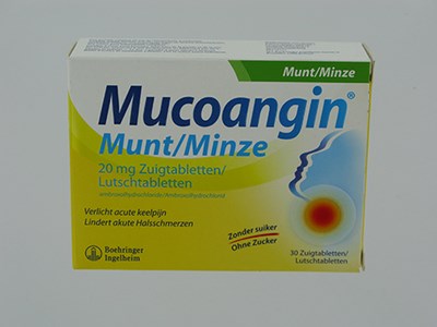 MUCOANGIN MENTHE PAST A SUCER 30X20MG