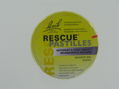 BACH RESCUE PASTILLES CASSIS SANS SUCRE 50G BACH RESCUE PASTILLES CASSIS SANS SUCRE 50G