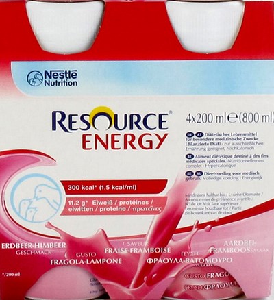 RESOURCE ENERGY DRINK FRAISE-FRAMBOISE 4X200ML RESOURCE ENERGY DRINK FRAISE-FRAMBOISE 4X200ML