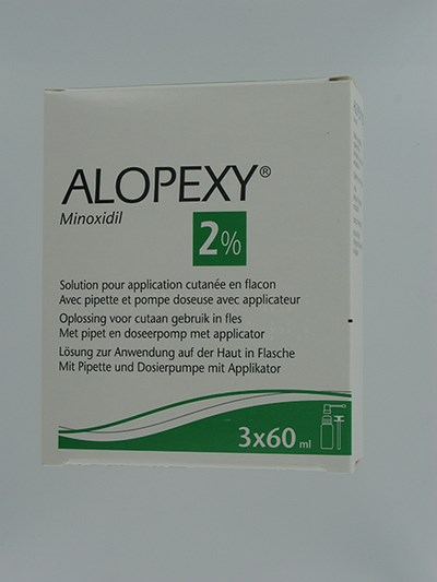ALOPEXY 2 % LIQUID FL PLAST PIPET 3X60ML