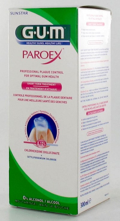 GUM PAROEX MONDSPOELING 0,12% CHLOORHEX.300ML 1784