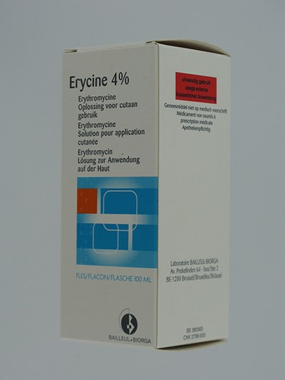 ERYCINE 4 % SOL APPLICATION CUTANEE 100 ML ERYCINE 4 % SOL APPLICATION CUTANEE 100 ML