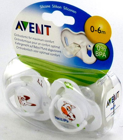 PHILIPS AVENT SUCETTE ANIMAUX SILIC. DOUBLE 0-6M 2