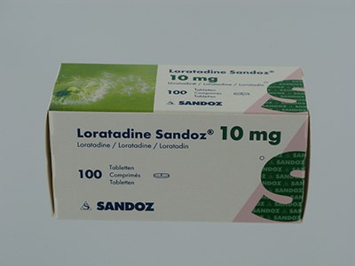 LORATADINE SANDOZ COMP 100 X 10 MG