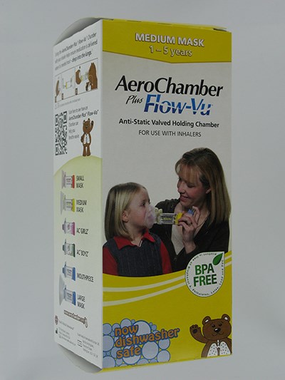 AEROCHAMBER PLUS A/STATIC+FLOW-VU-MASK CHILD